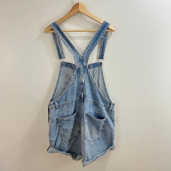 We the Free People Ziggy Denim Shortalls Short Overalls Size Large - Picture 3 of 10